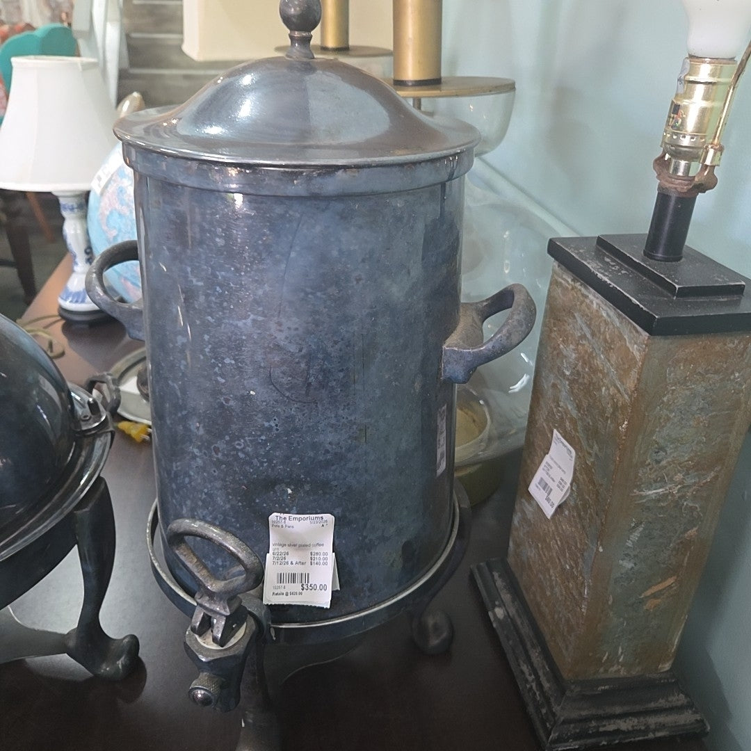vintage silver plated coffee urn