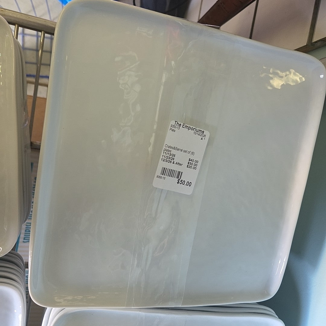 Crates&Barrel set of (6) plates