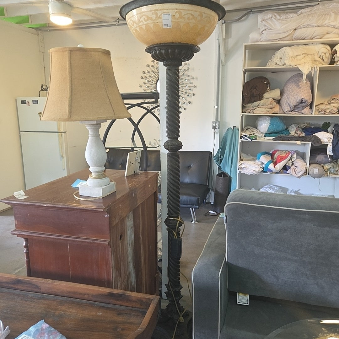 Vintage torchiere lamp