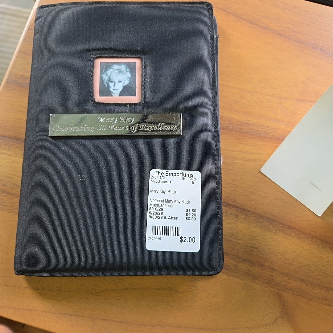 Notepad Mary Kay Black Miscellaneous