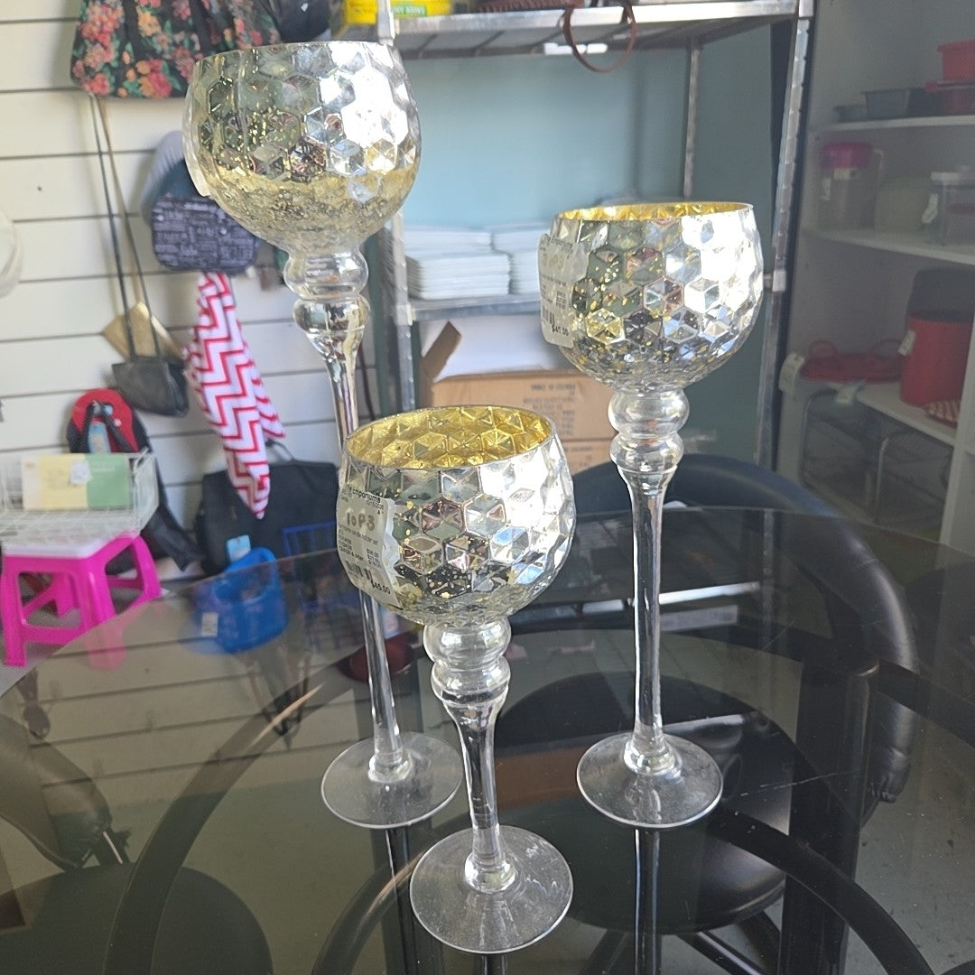 hurricane candle holder set of 3