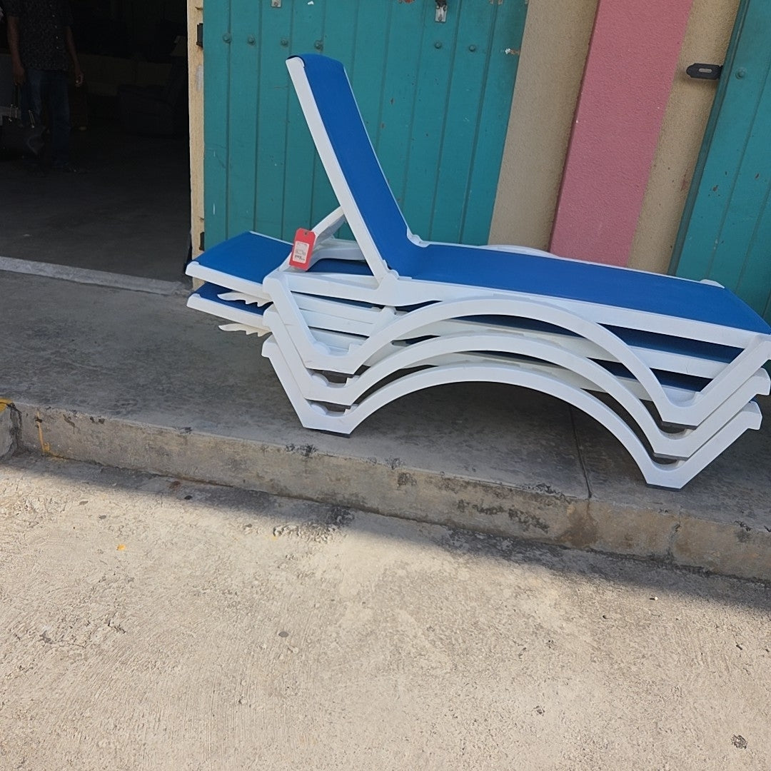White Sling Lounge Chairs