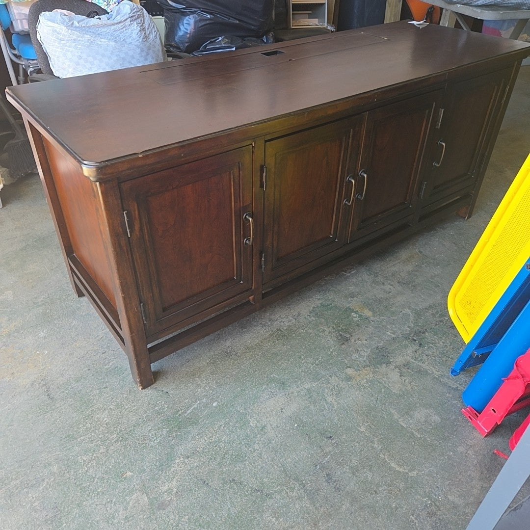 wooden tv stand