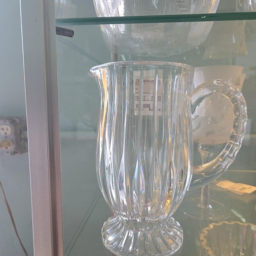 Glass Footed Pitcher