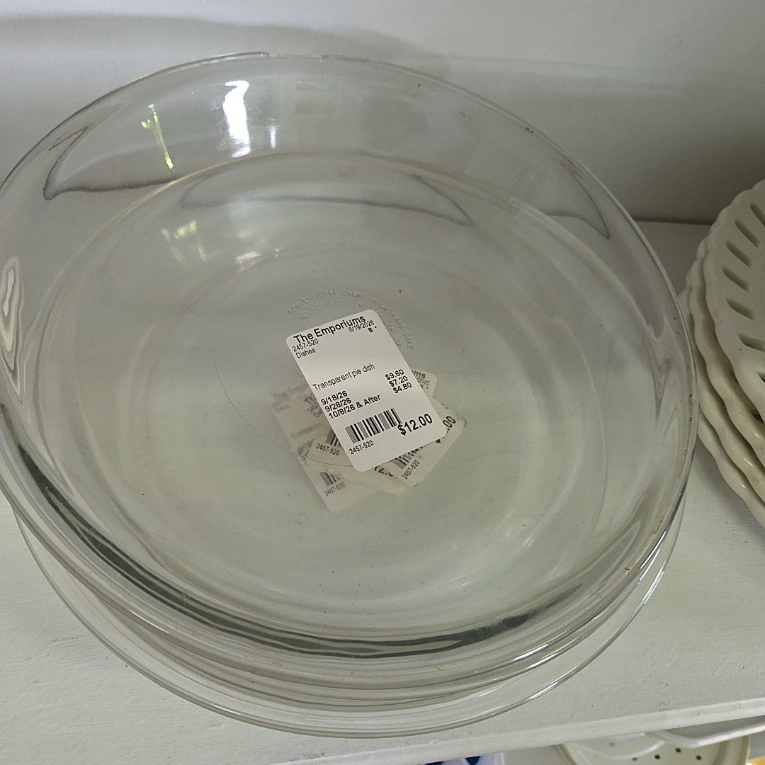 Transparent pie dish