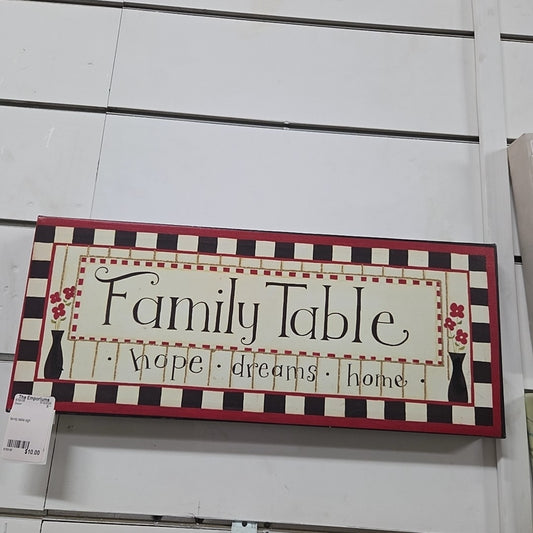 family table sign