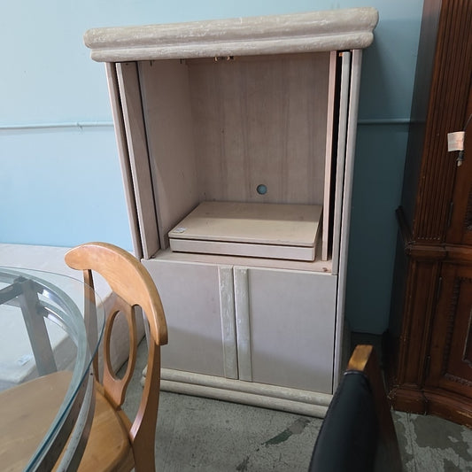 stone finished entertainment center