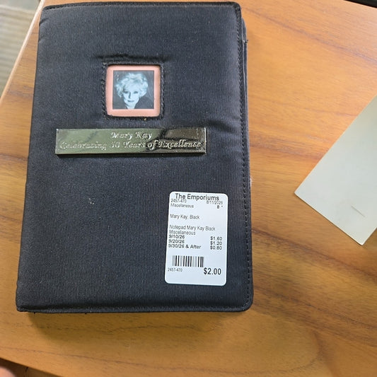 Notepad Mary Kay Black Miscellaneous