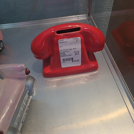 Red  Phone Piggy  Bank Miscellaneous