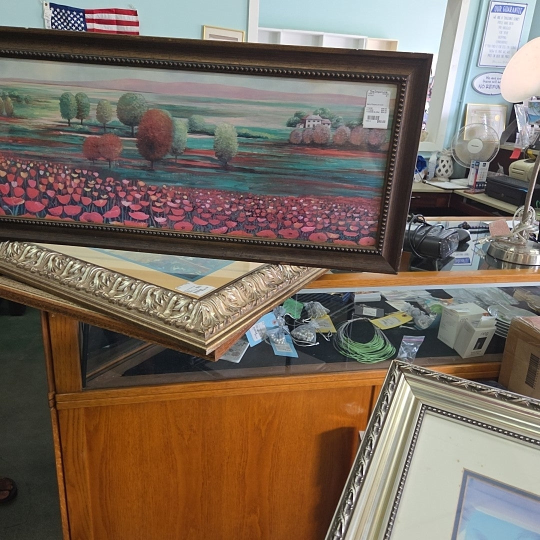 field of flowers art work
