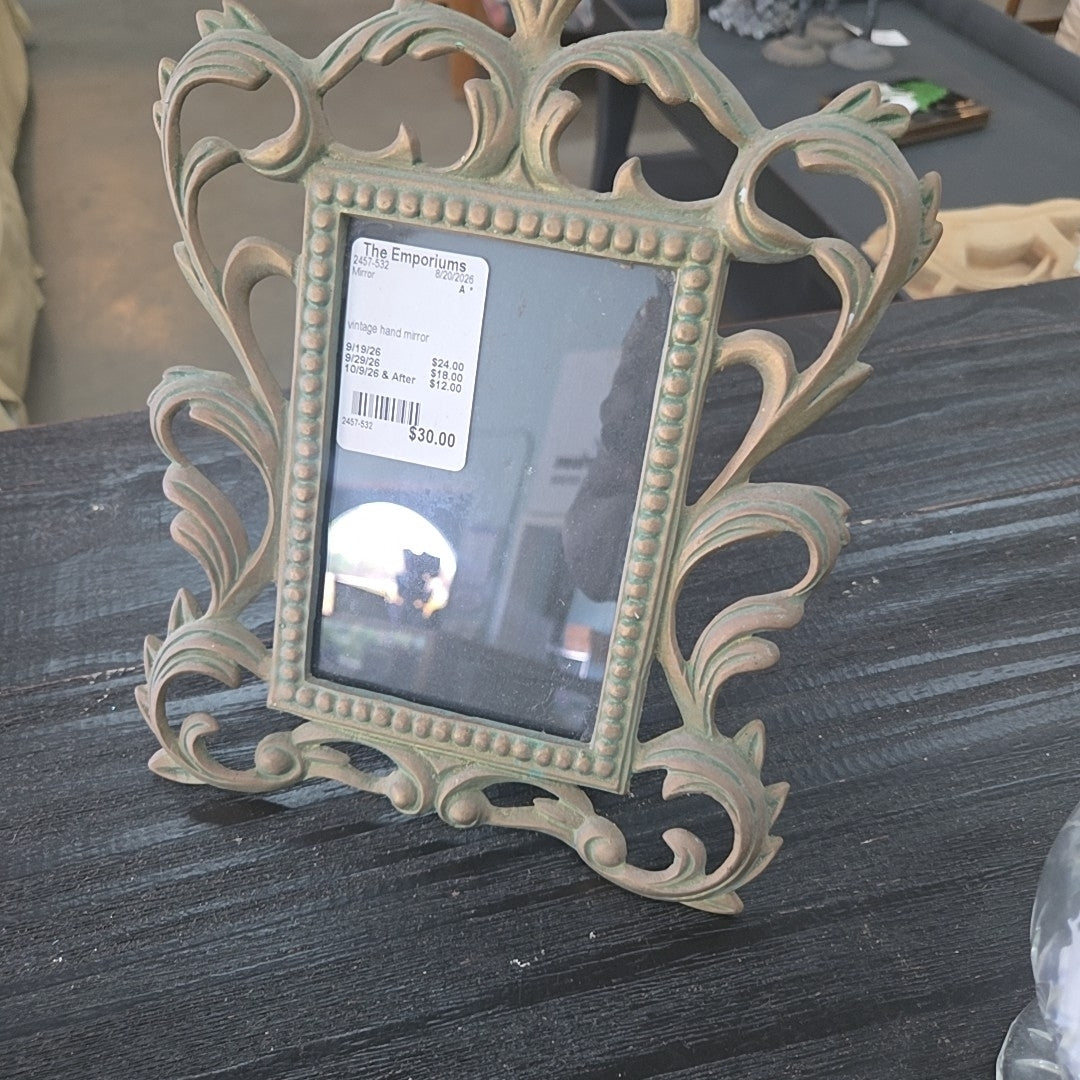 vintage hand mirror