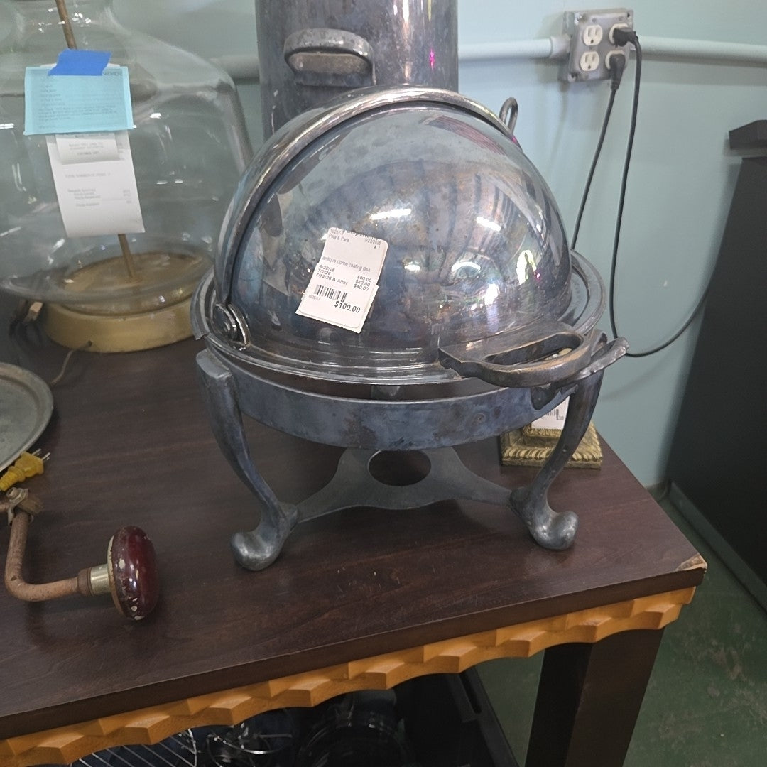 antique dome chafing dish