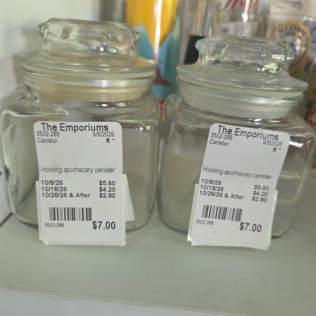 Hocking apothecary canister