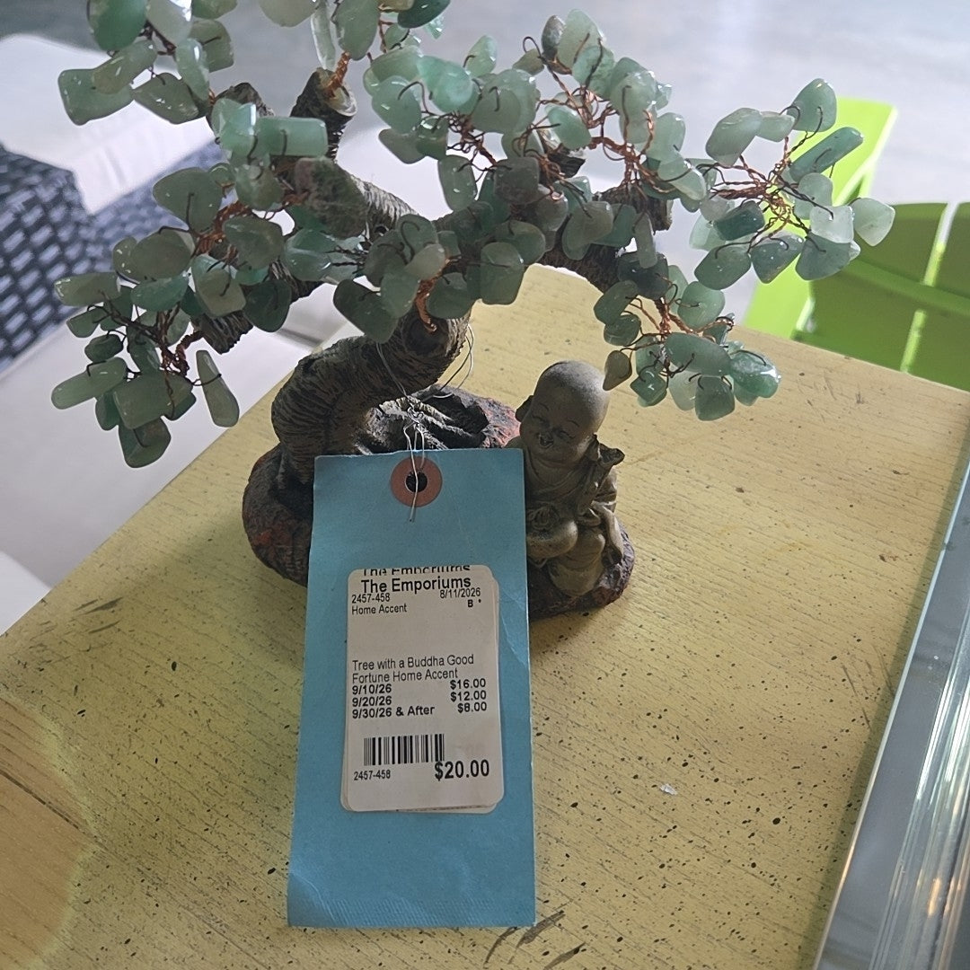 Tree with a Buddha Good Fortune Home Accent