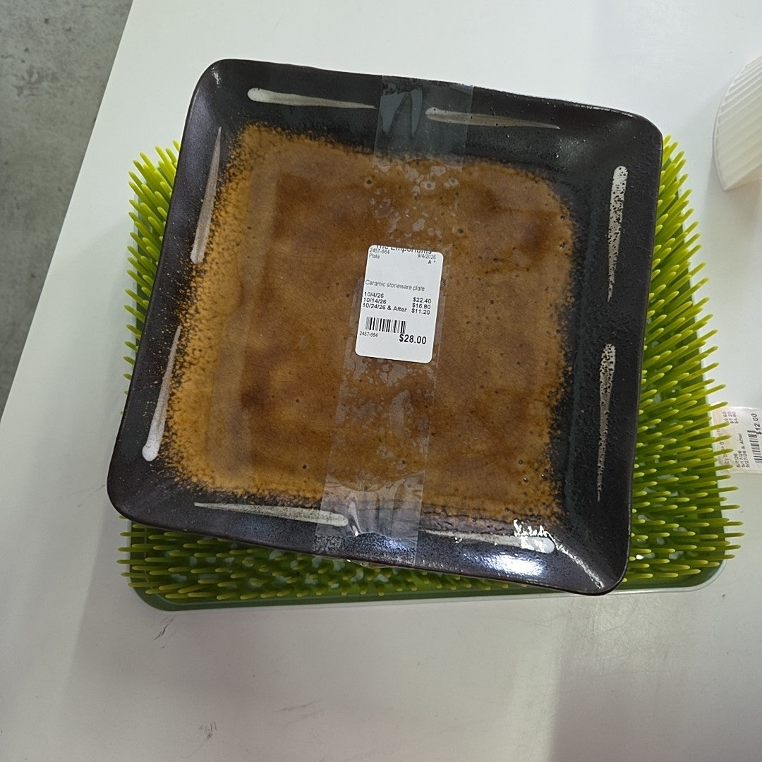 Ceramic stoneware plate